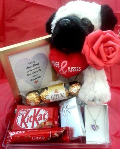 LUXURY VALENTINES GIFT HAMPER WITH BEAR FOR HER GIRLFRIEND TED BAKER FERRERO LINDT LINDOR CHRISTMAS